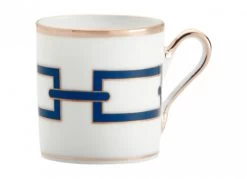 Ginori 1735 Catene Blue Coffee Cup And Saucer