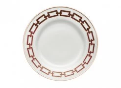 Ginori 1735 Catene Red Flat Dessert Plate