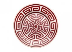 Ginori 1735 Labirinto Red Flat Dessert Plate
