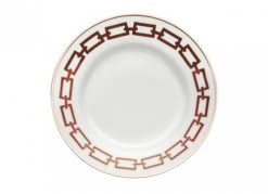 Ginori 1735 Catene Red Flat Dinner Plate