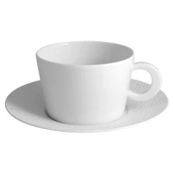 Bernardaud Ecume White Breakfast Cup And Saucer