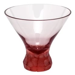Moser Pebbles Stemless Martini Rosalin