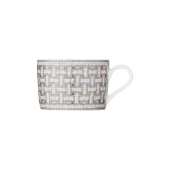 Hermès Hermes Mosaique Au 24 Platinum Tea Cup And Saucer – Set Of 2