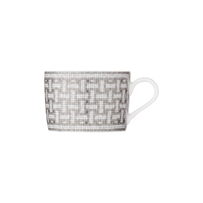 Hermès Hermes Mosaique Au 24 Platinum Tea Cup And Saucer – Set Of 2