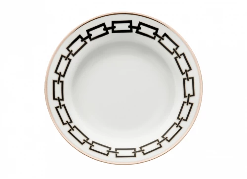 Ginori 1735 Catene Black Soup Plate