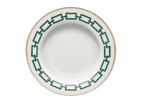 Ginori 1735 Catene Green Soup Plate